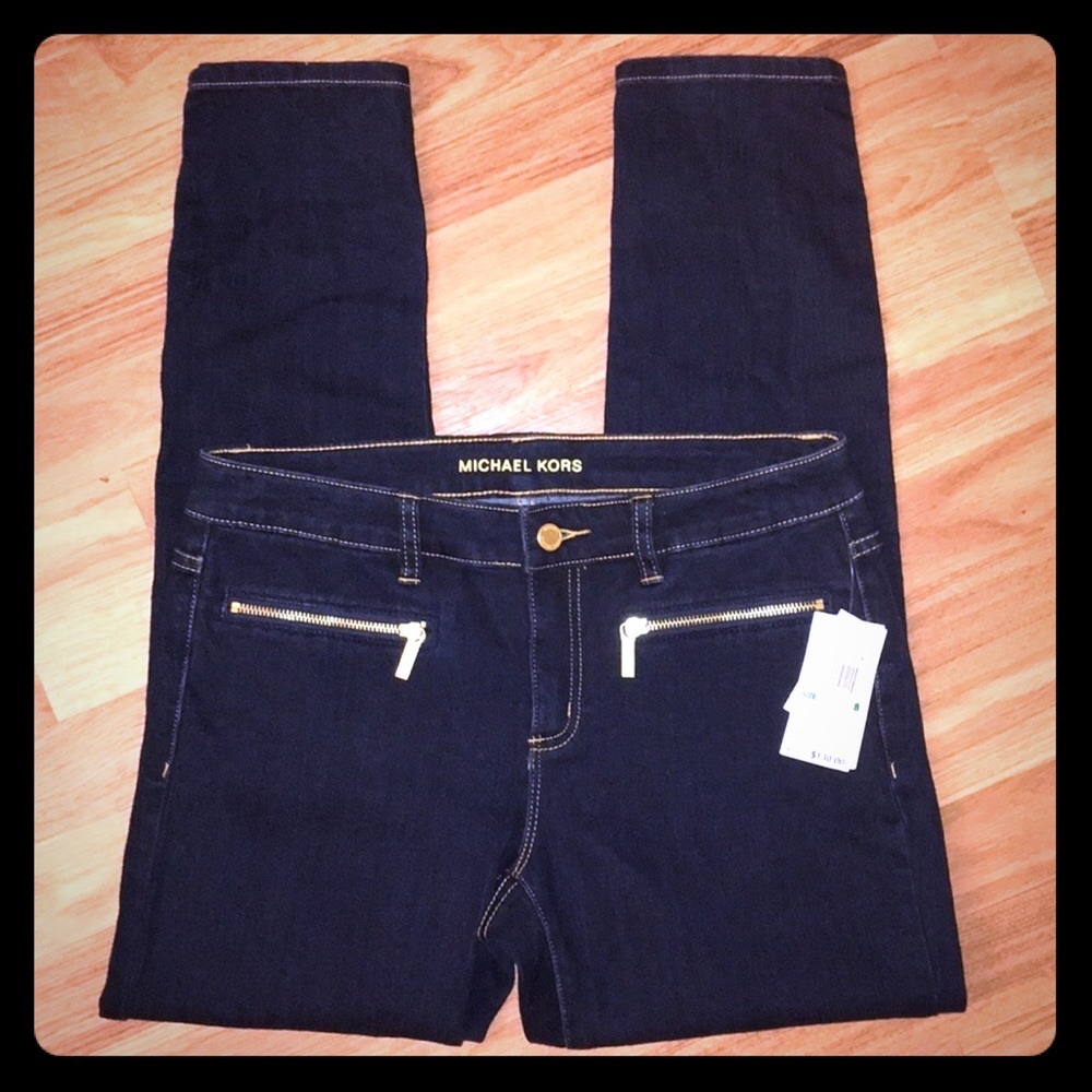 NWT-Michael Kors Over-dyed Indigo Skinny Jeans